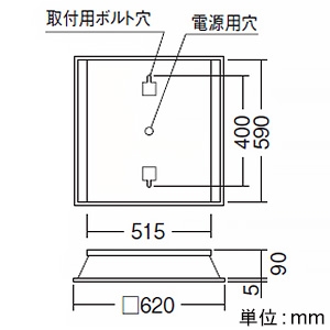 遠藤照明 LEDスクエアベースライト 埋込型 白ルーバ形 600シリーズ 10000lmタイプ FHP45W×4相当 非調光 ナチュラルホワイト(4000K) 電源内蔵 LEDスクエアベースライト 埋込型 白ルーバ形 600シリーズ 10000lmタイプ FHP45W×4相当 非調光 ナチュラルホワイト(4000K) 電源内蔵 ERK9059W+RAD-415WB*4 画像2