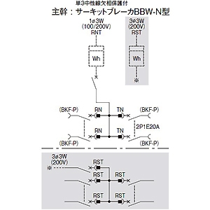 パナソニック カンタッチアロー盤 テナント用電灯・動力混合分電盤 動力6回路付 露出形 屋内用 主幹単3中性線欠相保護付サーキットブレーカ 主幹容量50A 50AF 回路数20 カンタッチアロー盤 テナント用電灯・動力混合分電盤 動力6回路付 露出形 屋内用 主幹単3中性線欠相保護付サーキットブレーカ 主幹容量50A 50AF 回路数20 BN520WKTBW 画像2