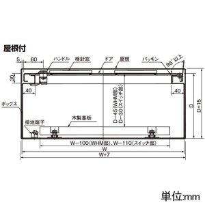 パナソニック 引込開閉器盤用キャビネット 1扉タイプ 屋外用 屋根付き 木製基板付 全電力管内用 WHMスペース1窓 ヨコ300×タテ830mm 引込開閉器盤用キャビネット 1扉タイプ 屋外用 屋根付き 木製基板付 全電力管内用 WHMスペース1窓 ヨコ300×タテ830mm BOP71341VW 画像3