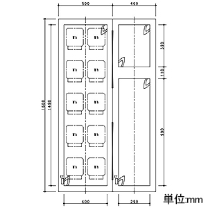 パナソニック 【受注生産品】集合計器盤用キャビネット 屋外用 一般電力管内 屋根なし 木製基板付 10窓 WHMスペース30A ヨコ900×タテ1600mm 【受注生産品】集合計器盤用キャビネット 屋外用 一般電力管内 屋根なし 木製基板付 10窓 WHMスペース30A ヨコ900×タテ1600mm BOG810VW 画像3