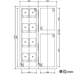 パナソニック 【受注生産品】集合計器盤用キャビネット 屋外用 東京電力管内・中部電力管内 屋根付き 木製基板付 8窓 WHMスペース30A・一般電力管内WHMスペース120A ヨコ1000×タテ1730mm 【受注生産品】集合計器盤用キャビネット 屋外用 東京電力管内・中部電力管内 屋根付き 木製基板付 8窓 WHMスペース30A・一般電力管内WHMスペース120A ヨコ1000×タテ1730mm BOG7087VW 画像3