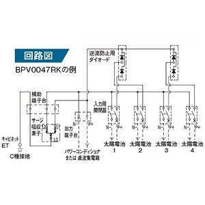 パナソニック 【受注生産品】直流接続箱 折板屋根用 太陽光発電システム用 屋外用 最大入力電圧DC750V対応 入力用開閉器2P・10A×4回路 鋼板製 【受注生産品】直流接続箱 折板屋根用 太陽光発電システム用 屋外用 最大入力電圧DC750V対応 入力用開閉器2P・10A×4回路 鋼板製 BPV0047RK 画像3