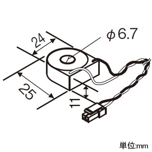 パナソニック エネルギーモニタCT 電流検出センサ 貫通型 容量5A エネルギーモニタCT 電流検出センサ 貫通型 容量5A BT3705 画像2