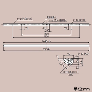 日立 交換形LEDベース器具 《スマートユニット》 一般形 直付形 110形 ウォールウォッシャ形 固定出力形 12000lmタイプ FHF86形×2灯器具相当 定格出力形 昼光色 交換形LEDベース器具 《スマートユニット》 一般形 直付形 110形 ウォールウォッシャ形 固定出力形 12000lmタイプ FHF86形×2灯器具相当 定格出力形 昼光色 NC8D+CE812DE-N24A 画像2