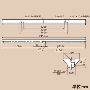 日立 【受注生産品】交換形LEDベース器具 《スマートユニット》 特殊環境対応 防湿・防雨形(オイルミスト対応) 直付形 110形 逆富士形 幅160mm 固定出力形 10400lmタイプ FLR110形×2灯器具相当 節電形 電球色 【受注生産品】交換形LEDベース器具 《スマートユニット》 特殊環境対応 防湿・防雨形(オイルミスト対応) 直付形 110形 逆富士形 幅160mm 固定出力形 10400lmタイプ FLR110形×2灯器具相当 節電形 電球色 WGN8A1+WGE405LE-N14A1*2 画像2