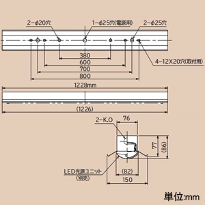 日立 交換形LEDベース器具 《スマートユニット》 特殊環境対応 防湿・防雨形(オイルミスト対応) 直付形 40形 笠付形 固定出力形 7000lmタイプ FHF32形×2灯器具相当 高出力(H)形 昼光色 交換形LEDベース器具 《スマートユニット》 特殊環境対応 防湿・防雨形(オイルミスト対応) 直付形 40形 笠付形 固定出力形 7000lmタイプ FHF32形×2灯器具相当 高出力(H)形 昼光色 WGP4B1+WGE407DE-N14A1 画像2