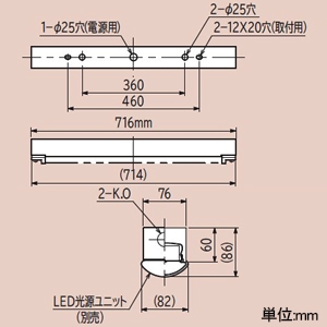 日立 【受注生産品】交換形LEDベース器具 《スマートユニット》 特殊環境対応 防湿・防雨形(オイルミスト対応) 直付形 20形 トラフ形 固定出力形 1600lmタイプ FHF16形×1灯器具相当 高出力形 電球色 【受注生産品】交換形LEDベース器具 《スマートユニット》 特殊環境対応 防湿・防雨形(オイルミスト対応) 直付形 20形 トラフ形 固定出力形 1600lmタイプ FHF16形×1灯器具相当 高出力形 電球色 WGP2A+WGE201LE-N14A 画像2