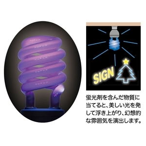 ジェフコム 電球形蛍光ランプ(スパイラル型) ブラックライト 電球形蛍光ランプ(スパイラル型) ブラックライト EFD-22SUV 画像2