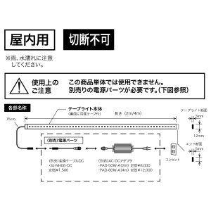 ジェフコム LEDテープライト(UVタイプ) LEDテープライト(UVタイプ) STM-TN02-02UV 画像3