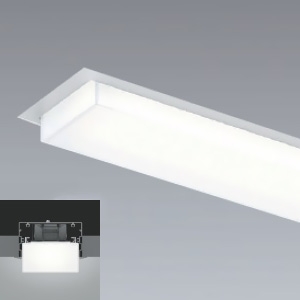 遠藤照明 LEDデザインベースライト 《リニア70》 半埋込タイプ 単体用 長さ1200mmタイプ 6000lmタイプ 調光 昼白色 ERK9702W+FAD-620N