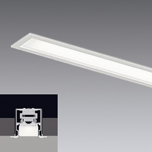 遠藤照明 LEDデザインベースライト 《リニア32》 スリット埋込タイプ 単体用 長さ1200mmタイプ 3000lmタイプ 無線調光 電球色(2700K) ERK1011W+FAD-621LMA
