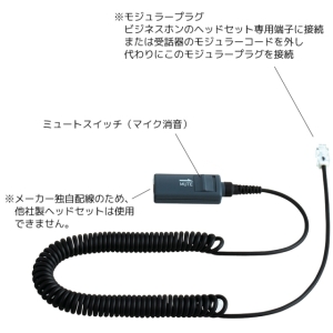 NDK エンタープライズ製ヘッドセットパック片耳タイプ MC3接続コード(ミュートスイッチ付) ブラック Hタイプ エンタープライズ製ヘッドセットパック片耳タイプ MC3接続コード（ミュートスイッチ付） ブラック Hタイプ ENHBKMC3 画像2