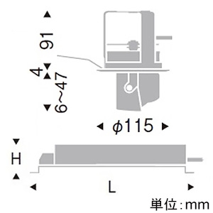 遠藤照明 LEDダウンスポットライト 1600TYPE CDM-TC35W器具相当 埋込穴φ100mm 狭角配光 非調光 ナチュラルホワイト(4000K) 演色Ra85 LEDダウンスポットライト 1600TYPE CDM-TC35W器具相当 埋込穴φ100mm 狭角配光 非調光 ナチュラルホワイト(4000K) 演色Ra85 ERD7438W+RX-359N 画像2