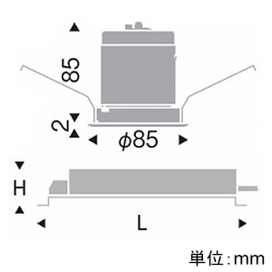 遠藤照明 LEDベースダウンライト 浅型 900TYPE FHT32W器具相当 埋込穴φ75mm 超広角配光 調光調色 12000〜1800K 白 LEDベースダウンライト 浅型 900TYPE FHT32W器具相当 埋込穴φ75mm 超広角配光 調光調色 12000〜1800K 白 SXD1102W+SX-101N 画像2