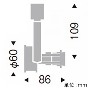 遠藤照明 LEDスポットライト プラグタイプ JDRタイプ 110Vφ50省電力ダイクロハロゲン球50W形40W器具相当 調光対応 E11口金 ランプ別売 黒 LEDスポットライト プラグタイプ JDRタイプ 110Vφ50省電力ダイクロハロゲン球50W形40W器具相当 調光対応 E11口金 ランプ別売 黒 ERS4156B 画像2