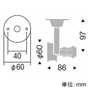 遠藤照明 LEDスポットライト フレンジタイプ JDRタイプ 110Vφ50省電力ダイクロハロゲン球50W形40W器具相当 調光対応 E11口金 ランプ別売 白 LEDスポットライト フレンジタイプ JDRタイプ 110Vφ50省電力ダイクロハロゲン球50W形40W器具相当 調光対応 E11口金 ランプ別売 白 ERS4157W 画像2