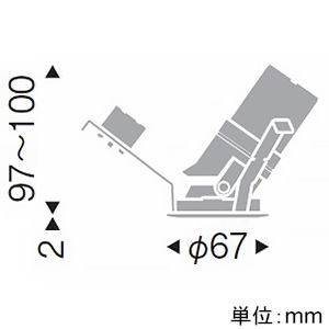 遠藤照明 LEDユニバーサルダウンライト JDR-miniタイプ 12Vφ35ダイクロハロゲン球35W器具相当 埋込穴φ60mm 調光 E11口金 ランプ別売 鏡面マットコーン・白枠 LEDユニバーサルダウンライト JDR-miniタイプ 12Vφ35ダイクロハロゲン球35W器具相当 埋込穴φ60mm 調光 E11口金 ランプ別売 鏡面マットコーン・白枠 ERD8007W 画像2