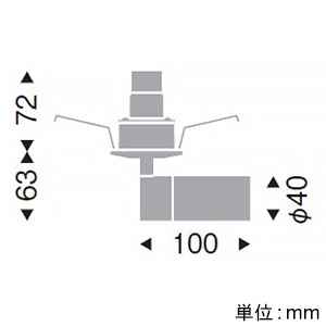 遠藤照明 LEDスポットライト フレンジ・埋込タイプ 高気密SB形 JDR-miniタイプ 12Vφ35ダイクロハロゲン球35W器具相当 E11口金 埋込穴φ60mm ランプ別売 黒 LEDスポットライト フレンジ・埋込タイプ 高気密SB形 JDR-miniタイプ 12Vφ35ダイクロハロゲン球35W器具相当 E11口金 埋込穴φ60mm ランプ別売 黒 ERS6917B 画像2