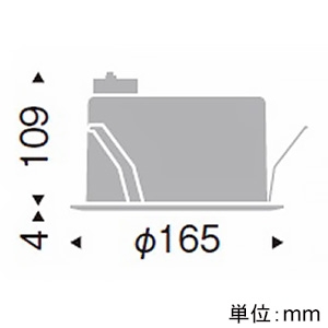 遠藤照明 LEDベースダウンライト プレーンタイプ Disk150/100/75 FHT42/32/24W器具相当 埋込穴φ150mm 調光対応 GX53-1a口金 ランプ別売 LEDベースダウンライト プレーンタイプ Disk150/100/75 FHT42/32/24W器具相当 埋込穴φ150mm 調光対応 GX53-1a口金 ランプ別売 ERD2803WA 画像2