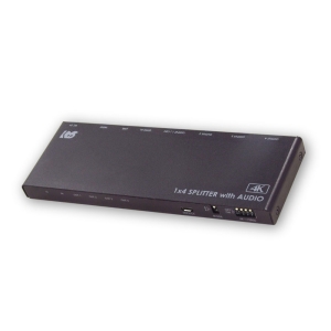 ラトックシステム 4K60Hz/ダウンスケール対応 外部音声出力付 HDMI分配器(1入力4出力) RS-HDSP4PA-4K
