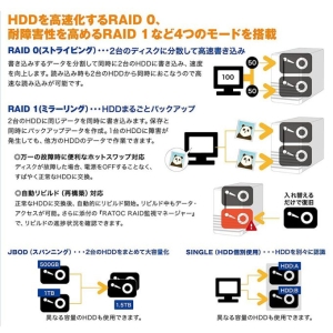 ラトックシステム USB3.1/Gen2 RAIDケース (HDD2台用・10Gbps対応) USB3.1/Gen2 RAIDケース (HDD2台用・10Gbps対応) RS-EC32-U31RZ 画像2