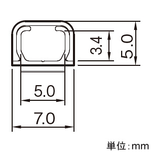 マサル工業 テープ付オプトモール 0号 1m ミルキーホワイト テープ付オプトモール 0号 1m ミルキーホワイト OFT03 画像4