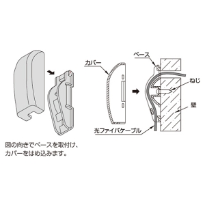 マサル工業 引込カバー(S) チョコ 《オプトモール付属品》 引込カバー(S) チョコ 《オプトモール付属品》 OFMK09 画像2