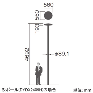 パナソニック LED街路灯 防雨型 ポール取付型 水銀灯400形相当 昼白色 ポール別売 透明プリズムグローブ LED街路灯 防雨型 ポール取付型 水銀灯400形相当 昼白色 ポール別売 透明プリズムグローブ NNY22332KLF9 画像2