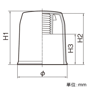 マサル工業 ボルト用保護カバー 20型 黄色 ボルト用保護カバー 20型 黄色 BHC20Y 画像3