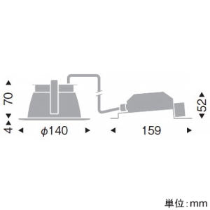 遠藤照明 LEDベースダウンライト 一般型 高気密SB形 700TYPE FHT24W・白熱球80〜60W器具相当 埋込穴φ125mm 拡散配光 非調光 温白色 鏡面コーン・黒枠 LEDベースダウンライト 一般型 高気密SB形 700TYPE FHT24W・白熱球80〜60W器具相当 埋込穴φ125mm 拡散配光 非調光 温白色 鏡面コーン・黒枠 EFD9008B 画像2