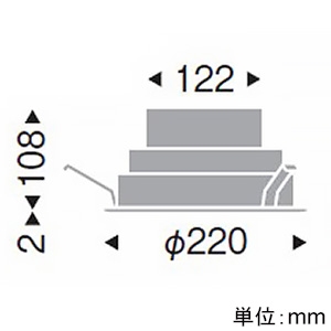 遠藤照明 【生産完了品】LEDベースダウンライト 浅型 2700TYPE FHT42W×2・水銀ランプ100W相当 埋込穴φ200mm 拡散配光 無線調光 昼白色 LEDベースダウンライト 浅型 2700TYPE FHT42W×2・水銀ランプ100W相当 埋込穴φ200mm 拡散配光 無線調光 昼白色 EFD3745W 画像2