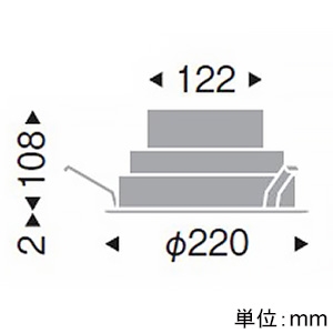 遠藤照明 LEDベースダウンライト 浅型 2700TYPE FHT42W×2・水銀ランプ100W相当 埋込穴φ200mm 拡散配光 無線調光 電球色 LEDベースダウンライト 浅型 2700TYPE FHT42W×2・水銀ランプ100W相当 埋込穴φ200mm 拡散配光 無線調光 電球色 EFD3748W 画像2