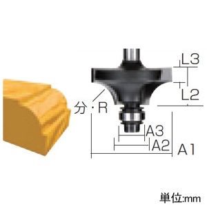 マキタ コロ付ギンナン面ビット 呼び1分 全長36.5mm コロ付ギンナン面ビット 呼び1分 全長36.5mm D-40325 画像2