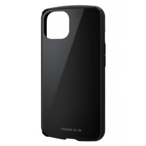 ELECOM TOUGH SLIM LITEケース iPhone13・14用 磁力装着ワイヤレス充電器対応 ブラック PM-A22ATSLMBK