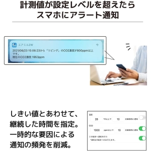 ラトックシステム Wi-Fi CO2センサー Wi-Fi CO2センサー RS-WFCO2 画像4