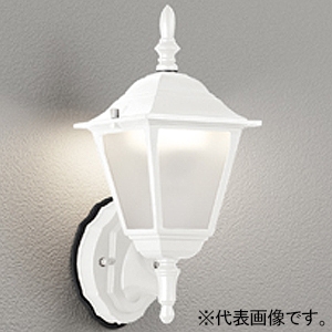 オーデリック LEDポーチライト 防雨型 高演色LED 白熱灯器具40W相当 LED電球一般形 口金E26 壁面取付専用 電球色 オフホワイト OG254951LR