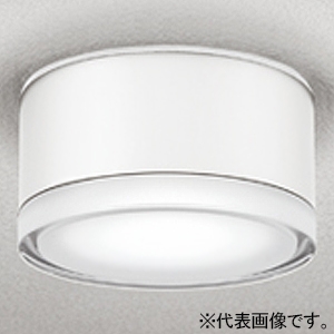 オーデリック LED小型ポーチライト 防雨型 高演色LED 白熱灯器具100W相当 LED電球フラット形 口金GX53-1a 電球色 壁面・天井面・傾斜面取付兼用 オフホワイト OG254598LR