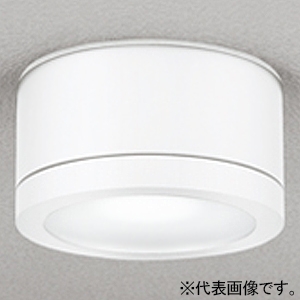 オーデリック LED小型ポーチライト 防雨型 高演色LED 白熱灯器具100W相当 LED電球フラット形 口金GX53-1a 電球色 壁面・天井面・傾斜面取付兼用 オフホワイト OG254601LR