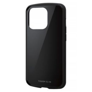 ELECOM TOUGH SLIM LITEケース iPhone14Pro用 磁力装着ワイヤレス充電器対応 ブラック PM-A22CTSLMBK