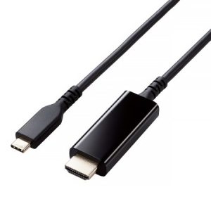 ELECOM HDMI映像変換ケーブル TypeC-HDMI 高耐久タイプ 長さ1m HDMI映像変換ケーブル TypeC-HDMI 高耐久タイプ 長さ1m MPA-CHDMIS10BK