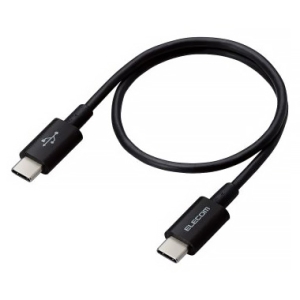 ELECOM USB2.0ケーブル TypeC-TypeC 長さ0.3m ブラック USB2.0ケーブル TypeC-TypeC 長さ0.3m ブラック MPA-CCYS03NBK 画像2