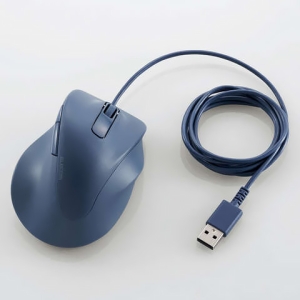 ELECOM 静音有線マウス 《EX-G》 BlueLED方式 Sサイズ 5ボタン ブルー M-XGS30UBSKBU