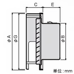 バクマ工業 【受注生産品】丸型フラットフード付換気口 アミ付 10メッシュ ステンレス製 シルバーメタリックライト 150φ用 【受注生産品】丸型フラットフード付換気口 アミ付 10メッシュ ステンレス製 シルバーメタリックライト 150φ用 B-150FV-A10 画像2