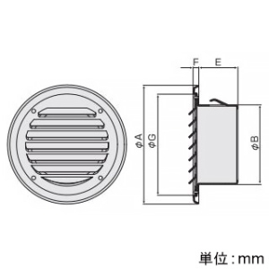 バクマ工業 【受注生産品】丸・平型換気口 アミ付 ステンレス製 ホワイト 75φ用 【受注生産品】丸・平型換気口 アミ付 ステンレス製 ホワイト 75φ用 B-75TV-A-W 画像2