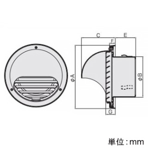 バクマ工業 【受注生産品】丸型フード付換気口 フード・ルーバー脱着式 低圧損 アミ付 10メッシュ ステンレス製 シルバーメタリックライト 100φ用 【受注生産品】丸型フード付換気口 フード・ルーバー脱着式 低圧損 アミ付 10メッシュ ステンレス製 シルバーメタリックライト 100φ用 N-100SMV2-A10 画像2