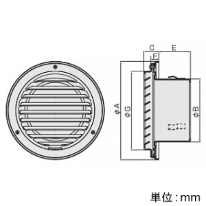 バクマ工業 【受注生産品】丸・平型換気口 ルーバー脱着式 低圧損 取付穴付 ステンレス製 シルバーメタリックライト 100φ用 【受注生産品】丸・平型換気口 ルーバー脱着式 低圧損 取付穴付 ステンレス製 シルバーメタリックライト 100φ用 N-100STV2 画像2