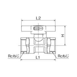 オンダ製作所 FS型 RoHS指令対応 Rc1/4×Rc1/4 Tハンドル FS型 RoHS指令対応 Rc1/4×Rc1/4 Tハンドル G-FS-T08 画像2
