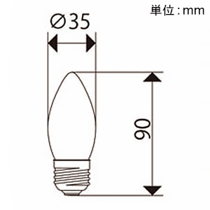 ビートソニック LED電球 シャンデリア球タイプ 《CHANDELIER》 口金E26 LED電球 シャンデリア球タイプ 《CHANDELIER》 口金E26 LDF121D 画像2