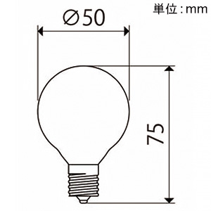 ビートソニック LED電球 ボール電球タイプ 《Ball50》 口金E17 LED電球 ボール電球タイプ 《Ball50》 口金E17 LDF69D 画像2