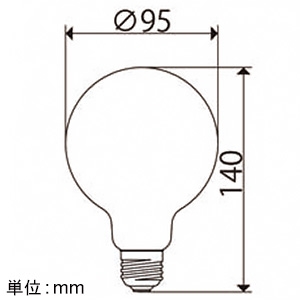 ビートソニック LED電球 ボール電球タイプ 《Ball95》 口金E26 LED電球 ボール電球タイプ 《Ball95》 口金E26 LDF102D 画像2